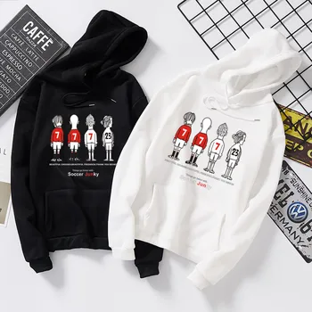 

White Blue Autumn Spring Hoodie Pullover Player Long Sleeve with Warm Pocket Teen Women Men Hooded Sweatshirts Clothes Pullovers