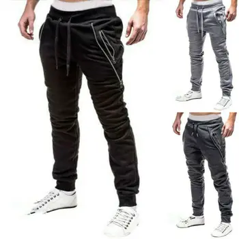 

AU Men Loose Sport Pants Elastic Waist Trousers Running Jogger Track Sweatpant