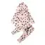 Леопардовый принт Одежда для маленьких мальчиков и девочек комплект толстовка с капюшоном, футболка и штаны, леггинсы Одежда для новорожденных детская одежда на возраст от 0 до 24 месяцев - Цвет: Розовый