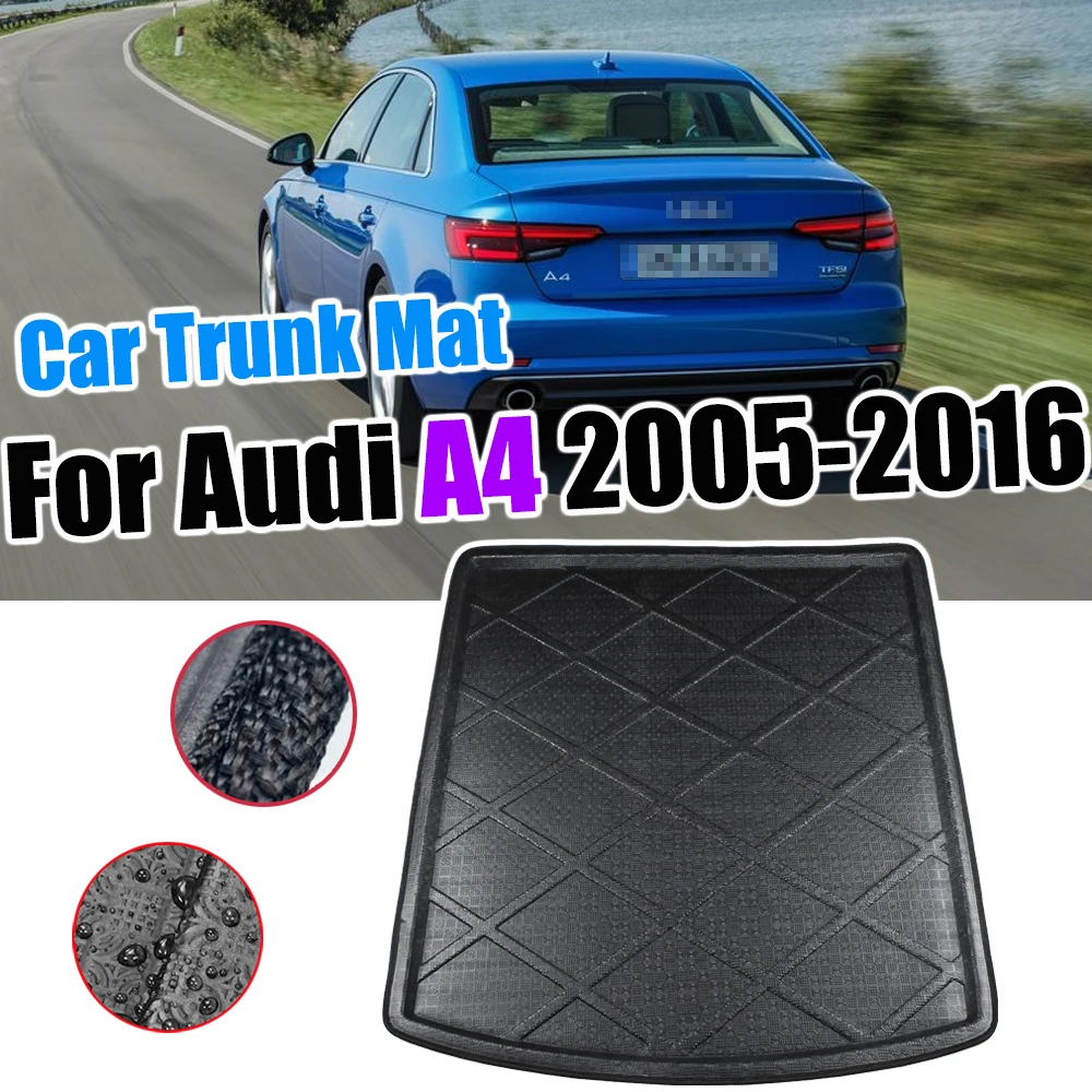 Задний коврик для багажника БАГАЖНИК Грузовой лоток протектор Audi A4 S4 RS4 B7 B8 Седан