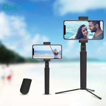 

COOL DIER Wireless bluetooth selfie stick Extendable mini monopod with Tripod Button Shutter For iphone xiaomi huawei