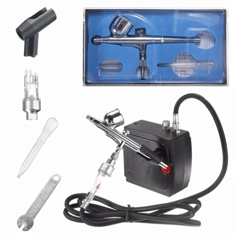 Double Action kit a/érographe 0,2/ mm//0.3/ mm//0.5/ mm Aiguille Craft g/âteau Peinture Art Pistolet pulv/érisateur pour g/âteaux//vernis /à ongles//Mod/èle//a/érographe tatouages