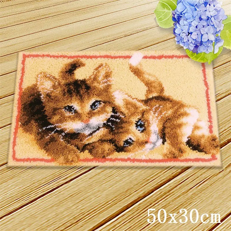 ZD088 Самодельный крючок с защелкой для кошки, ковер с мультяшной собакой, вышивка для ручной работы, крючок с защелкой, ковер, подушка с пуговицей, животные, фоамиран для рукоделия - Цвет: ZD088