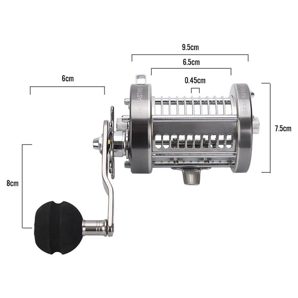 Металлический барабан катушки для литья больших Модель крупной рыбы троллинговая катушка глубокого моря гладить 3/4/5/6/8/10 отверстий лед рыболовная Катушка