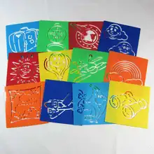 Crianças quebra cabeça pintura precoce céu paisagem desenho placa sketchpad brinquedo papelaria modelo ferramentas de pintura de plástico aprendizagem noteb