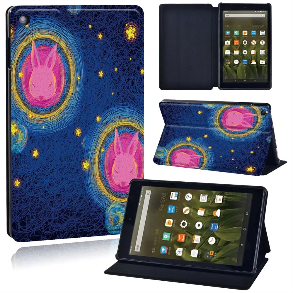 Protezione Tablet Amazon Custodia Fintie Per Amazon Fire HD 8 (2024/2022) - Cover Slim Con Supporto Integrato, Pelle Sintetica Cover Con Supporto Per Fire HD 8 - Foto 7