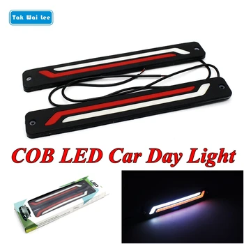 

Tak Wai Lee 2Pcs 22.5CM COB LED Daytime Running Lights Bar White DC12V Waterproof Flexible DRL Car Styling Day Lamp With Stick