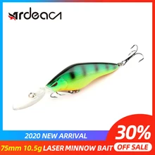 ARDEA Minnow floating lures Fishing lure winter baits Hard Bait 75mm 10.5g crankbait Bass Perch lure baits wobbler pike lure