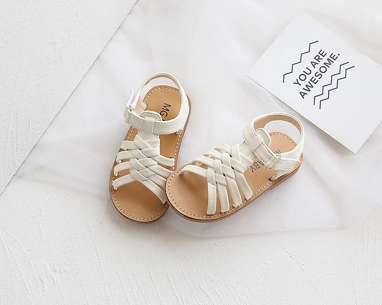 extra wide fit children's shoes Kid girl Sandals toddler Girls flat Sandals girls braid sandals children's sandals near me