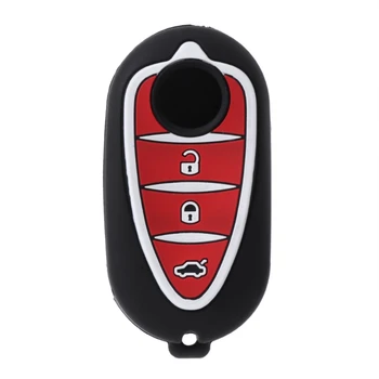 

3 Buttons Silicone Car Key Fob Case For Alfa Myth 159 GTO Myth Giulietta Romeo 4C GTA Protection Decoration stretchable