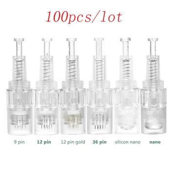 

100pcs Screw Cartridge Replacement Round Nano cartridge needling Micro tiny needle 9/12/36 pin for bb cream machine bb pen