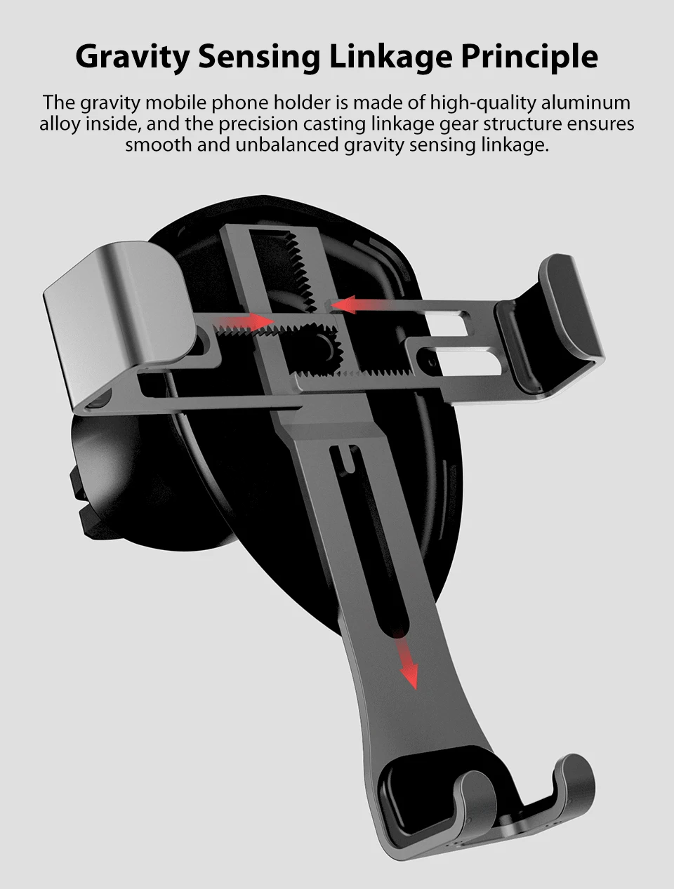 Xiaomi Mijia COOWOO Smart Car Bracket with Gravity Sensor One-handed Operation Multi-device Compatible Air Outlet Clip Holder (4)