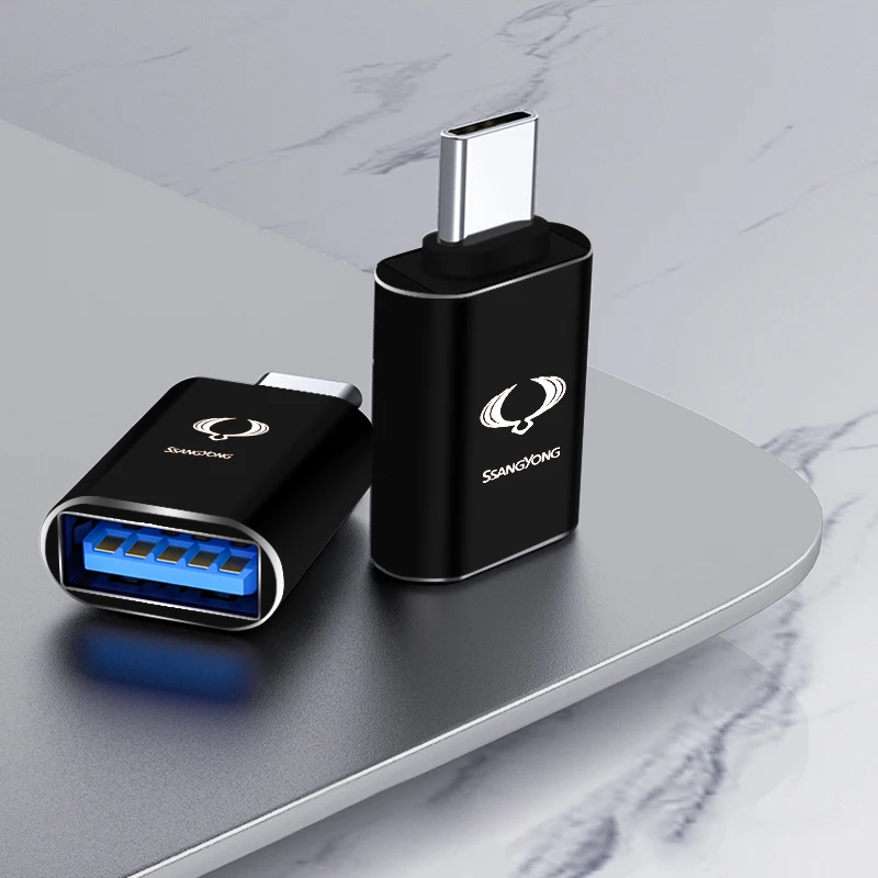 USB To Type C OTG Adapter USB USB-C Male To Micro USB Type-c Female Converter For Mercedes Benz AMG A B C E R G CLA GLK CLASS
