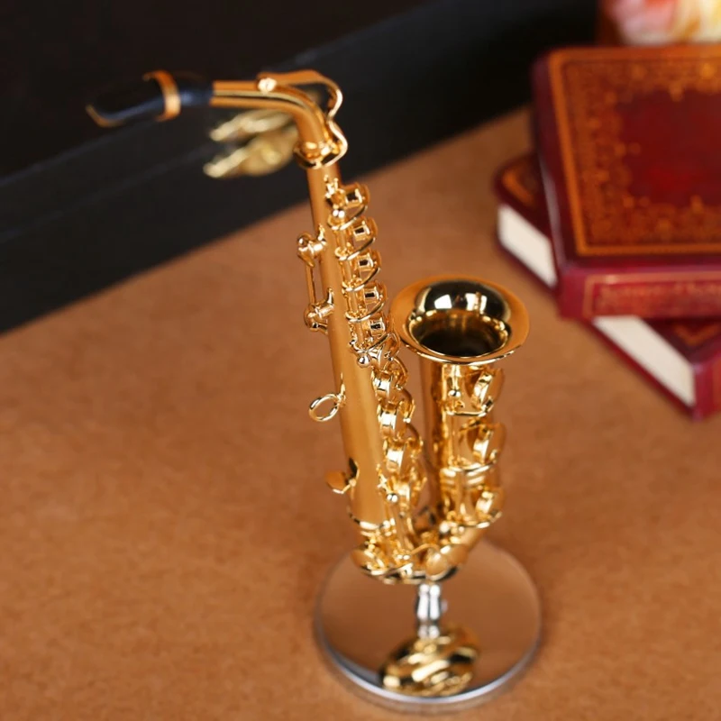 Мини саксофон Ретро Ремесло миниатюрный классический инструмент DIY модель комплект
