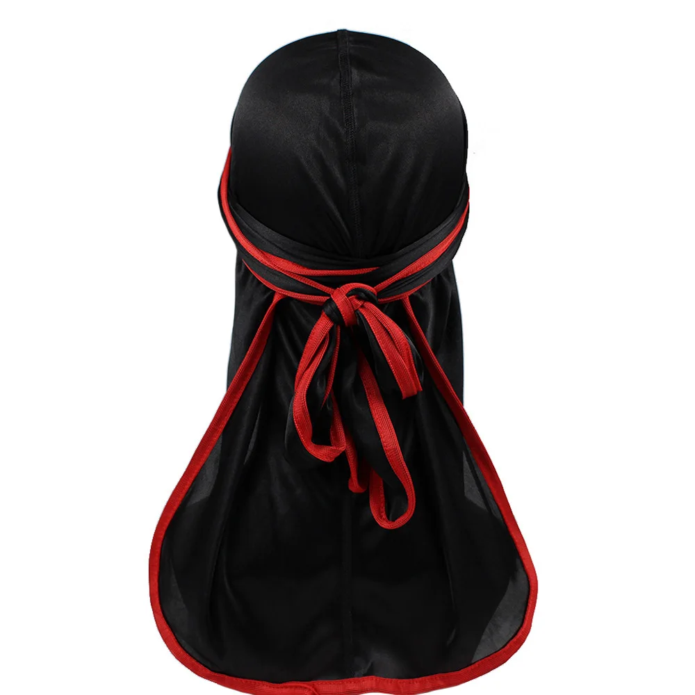 Men's Durag New Design Satin Doo rag Solid Color Bandana Silky Turban