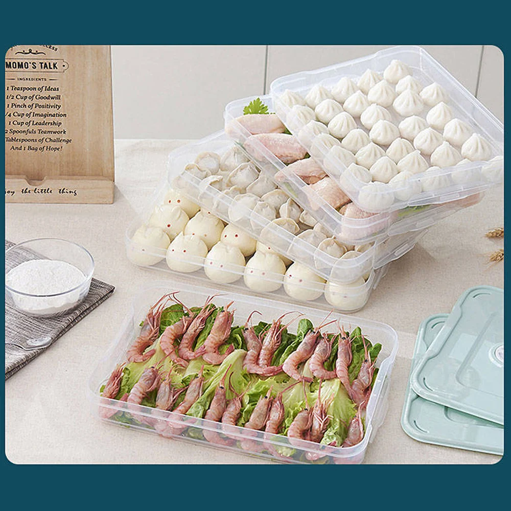 

Plastic Crisper Refrigerator Food Storage Microwave Oven Container With Lid Kitchen Storage Boxes
