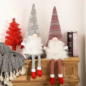 

Cute Christmas Gnome Santa Forest Old Man Faceless Doll Xmas Gift Ornament Craft Home Holiday Decoration Party Supplies