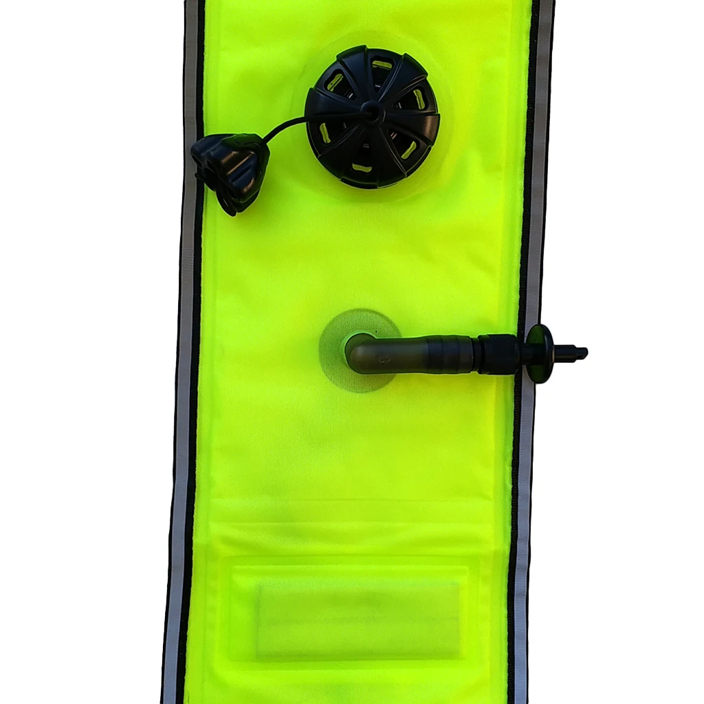 Scuba Diving Surface Marker Buoy Signal Tube Oral and Standard BC Hose Inflator, Cute Dolphin Design Multiple Colors & Sizes