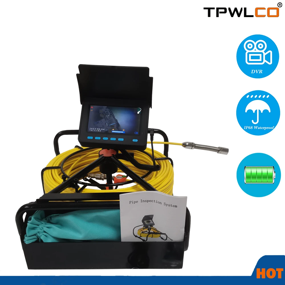 

17 мм эндоскоп Камера 10 м-50 м внутритрубный инспекционный прибор Камера видео CCTV канализационного стока чистый Системы Водонепроницаемый IP68