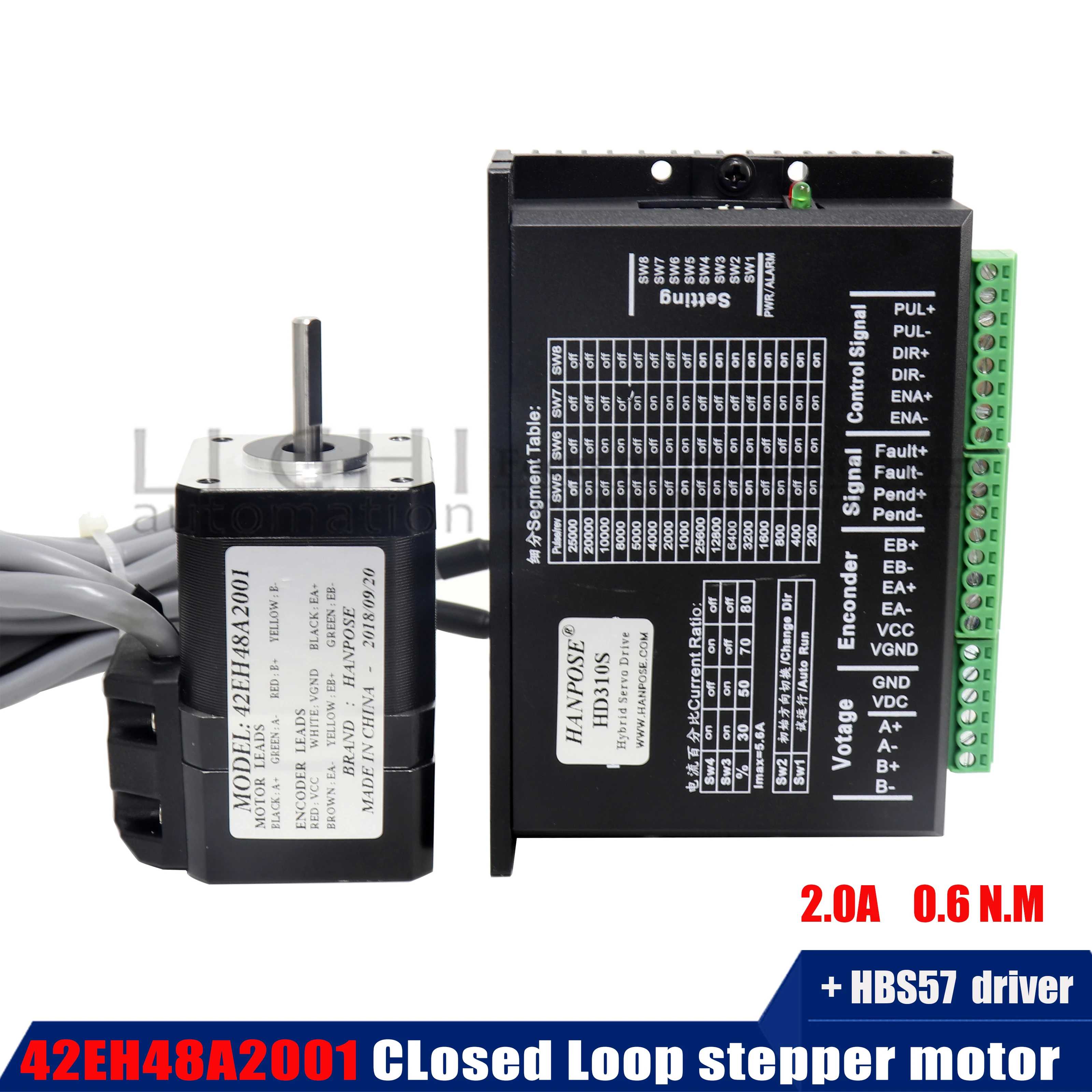 Серводвигатель NEMA 17 шаговый двигатель 2A 42EH48A2001 и HBS57 Закрытая петля сервопривод привод ЧПУ контроллер