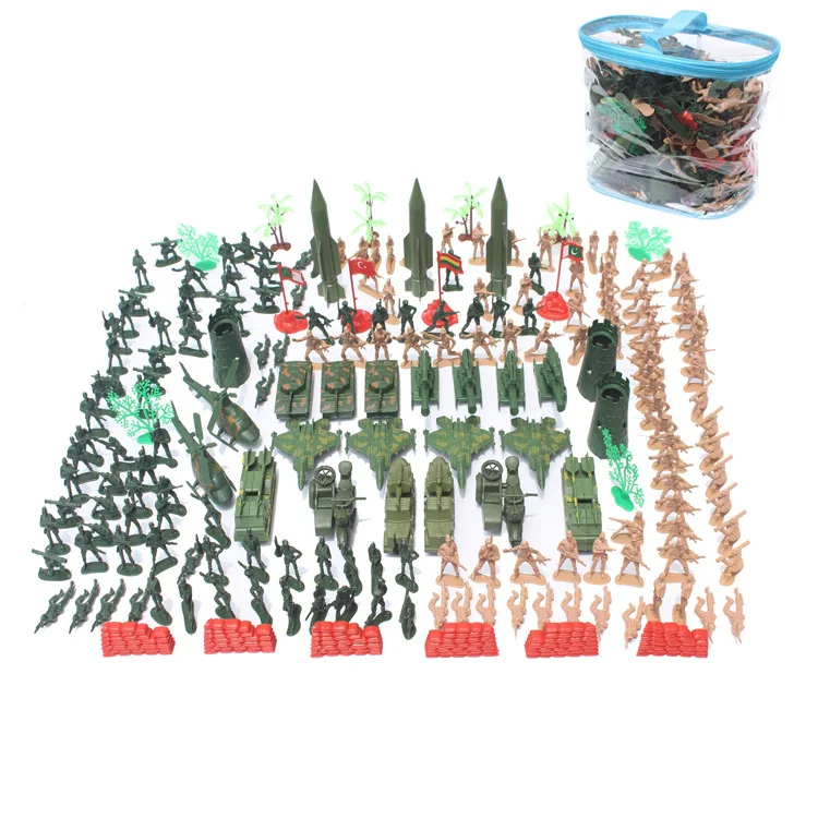 

5cm Soldiers 203-Piece Set World War II Military Sand Table Scene Model CHILDREN'S Plastic Toys