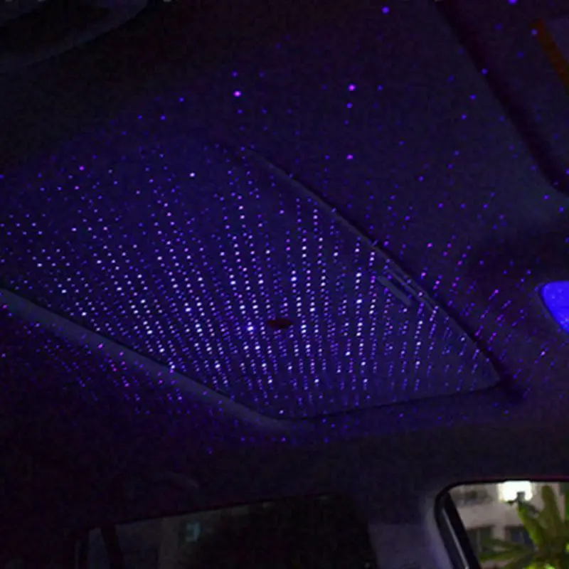 Автомобильный USB светодиодный атмосферу окружающей среды Star светильник par DJ цветная(RGB), устанавливаемый на крыше автомобиля звезда лампа Рождество автомобиля декоративная интерьерная стенная панель с Galaxy Светильник проектор