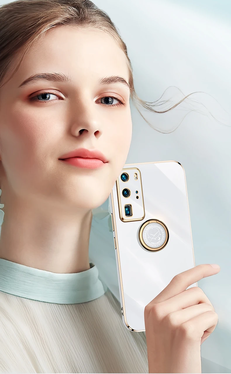 Capa de telemóvel quadrada moderna com anel para xiaomi redmi_voghion.com