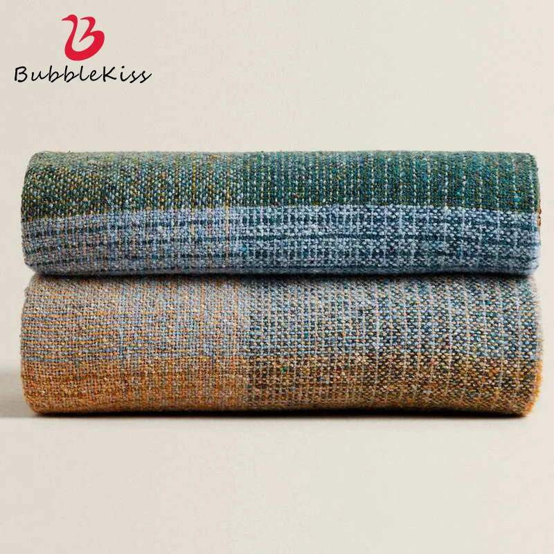 

100% акриловое вязаное одеяло Bubble Kiss, модное Полосатое дизайнерское постельное белье, одеяло для дивана, одеяло для офиса