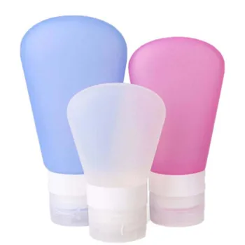 

Portable Silicone Travel Bottle Makeup Container (Blue & White & Rose)37ML 60ML 89ML