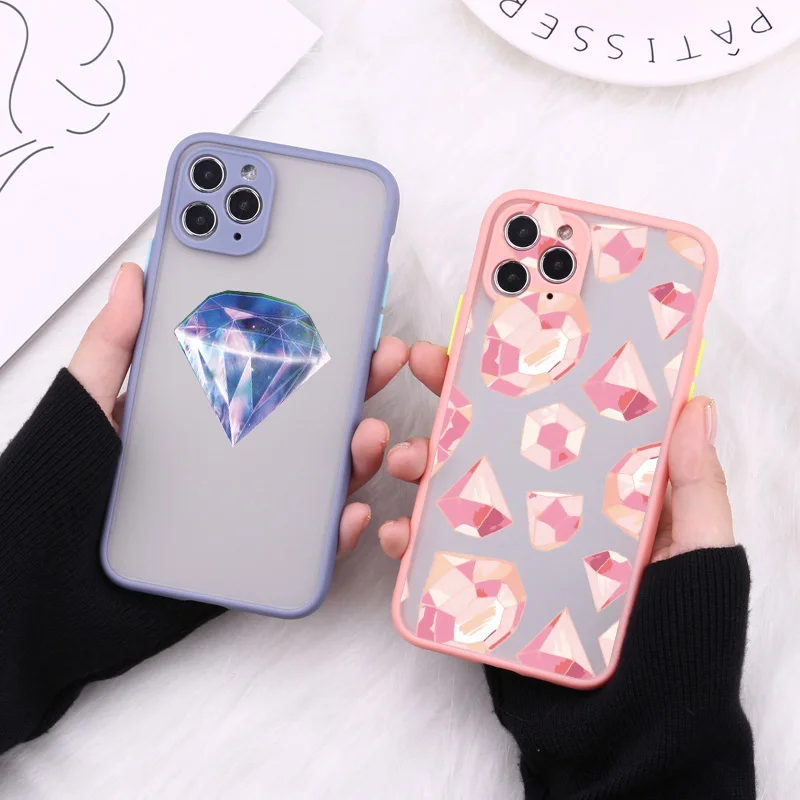 Розовый Алмазный телефонный чехол для iPhone X XR XS MAX 7 8 Plus SE 2020 11 12 13 Pro Max фиолетовая