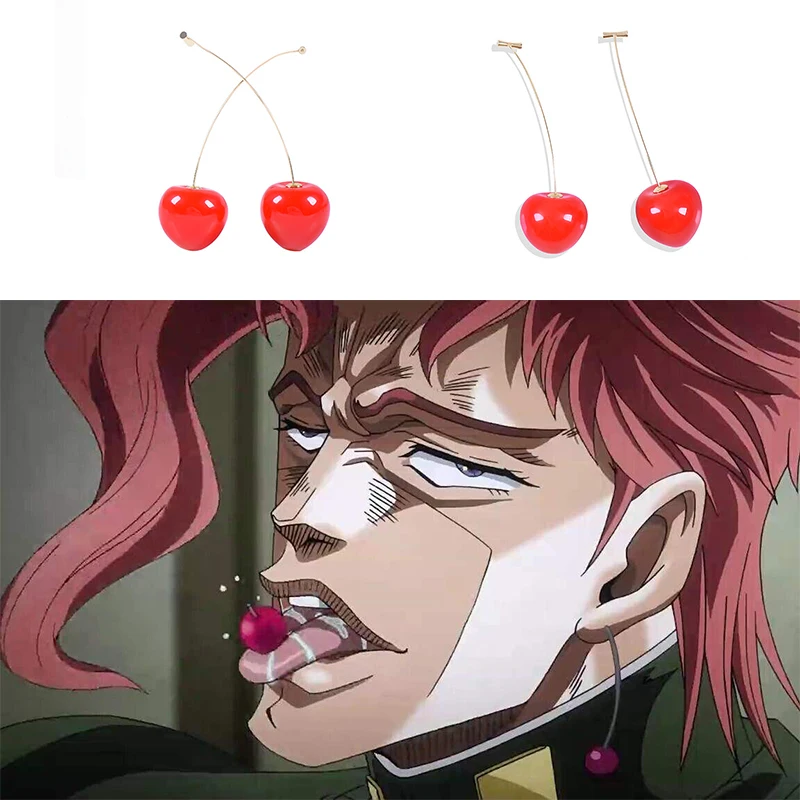 Аниме JoJo странные приключения косплей реквизит JOJO Kakyoin Noriaki серьги гвоздики в