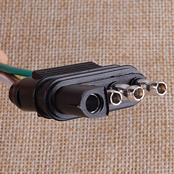 DWCX автомобиль ударопрочные 12V адаптер для проводки 4-контактный разъем в горизонтальном положении для 7-контактный круглый RV лезвие разъем прицепа фаркоп