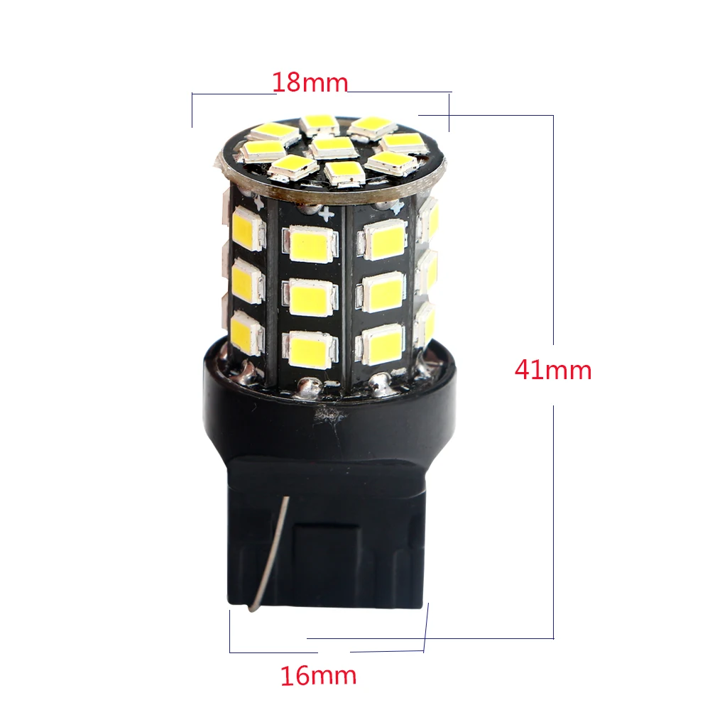50 шт. T20 7440 W21W WY21W 33 led 2835 smd Автомобильные габаритные огни тормозные огни авто обратная лампа поворотники свет красный белый желтый 12 В
