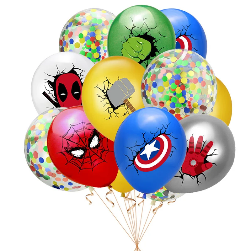 Super héroe globo hombre araña globos de látex niños decoración de fiesta de cumpleaños globos de la ducha