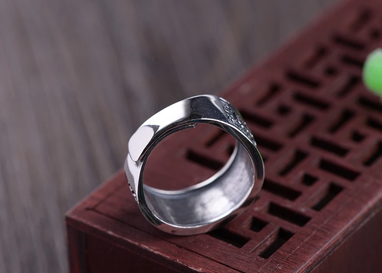 FNJ кольца крест 925 серебро регулируемый размер Популярные S925 Твердые серебряные кольца для мужчин ювелирные изделия