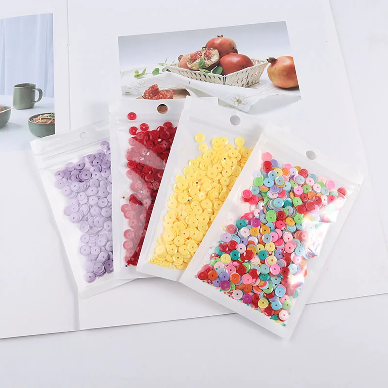 Sequins Accessories Solid Colors 6mm Round Cup 3D Paillettes Sewing Wedding Craft DIY Garments 720Pcs