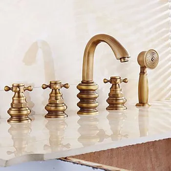 

Benefit Margin Full Copper Five Paper Set European To Fake Something Antique Bathtub Faucet Five Paper Set Separation Type Basin