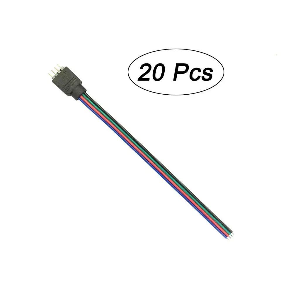 20 шт. RGB светодиодный разъем 4-контактный перемычка с кабелем 15 см для SMD 5050 2835