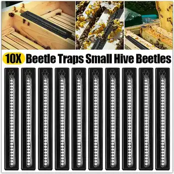 

10pcs Garden Supplies Honey Pots Agriculture Tools Durable Small Bee Hive Beetles Traps Beekeeping Equipment Pest Control