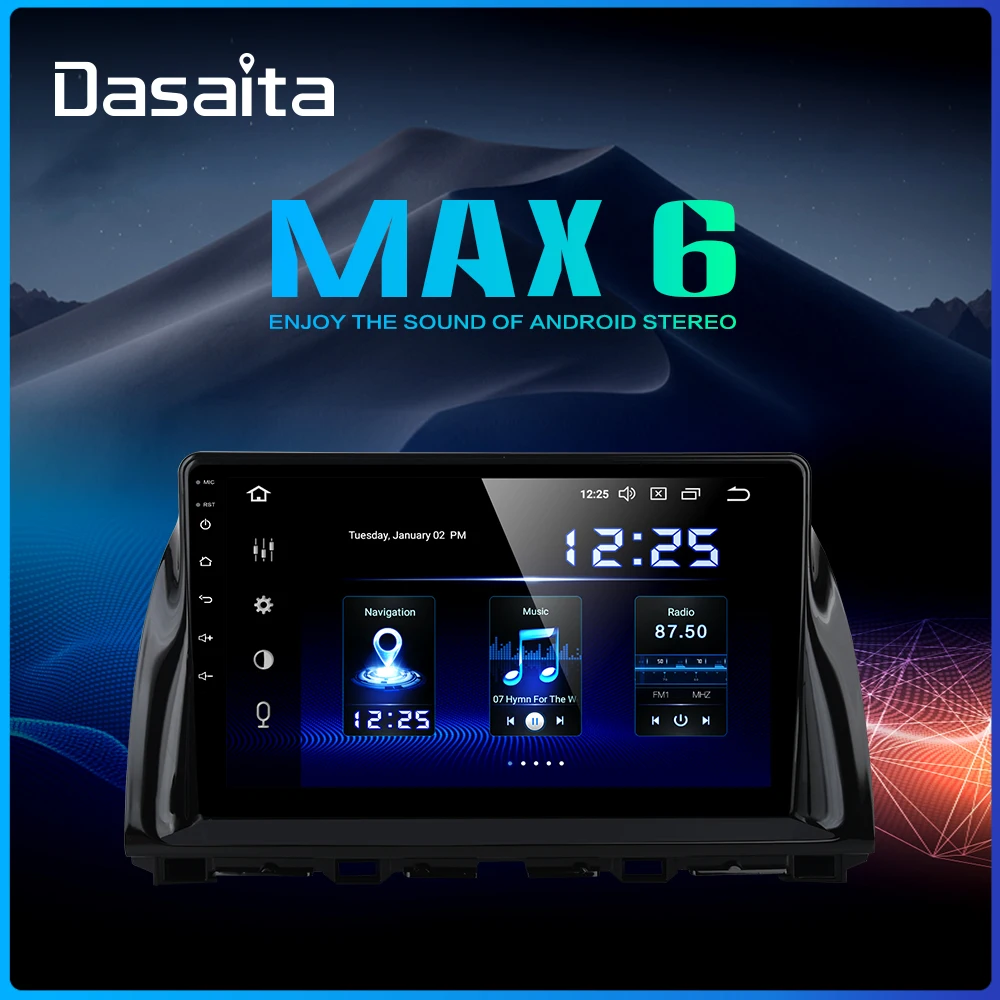 Dasaita 1 Din Android 9,0 Автомобильный навигатор gps для Mazda CX5 CX-5 2013 DSP 64 Гб rom 10," ips сенсорный экран