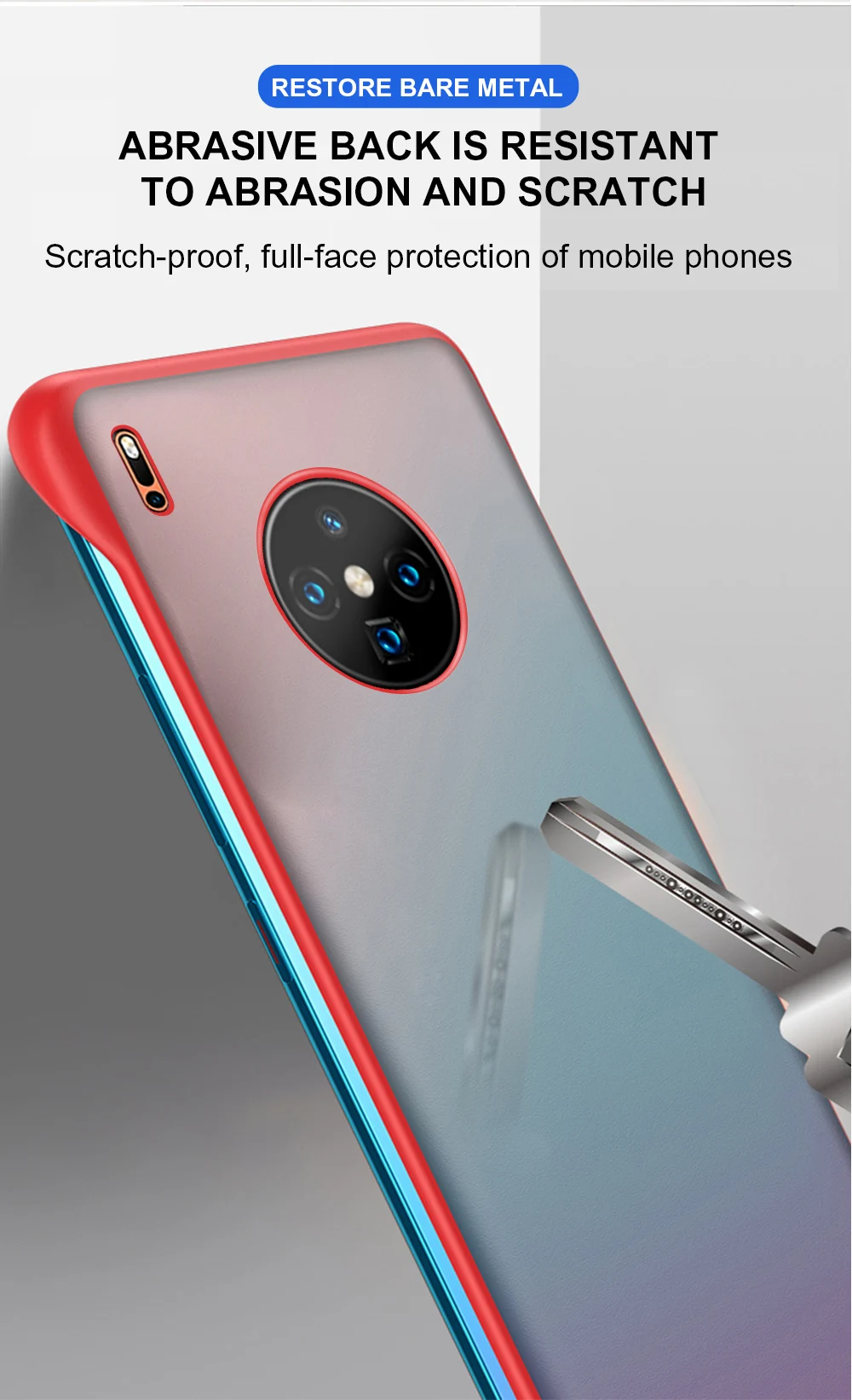 Для huawei mate 30 чехол mate 20 mate 30 Pro X прозрачный матовый безрамочный чехол-накладка для Honor 9X 8X 8C V20 20 Pro противоударный чехол-накладка