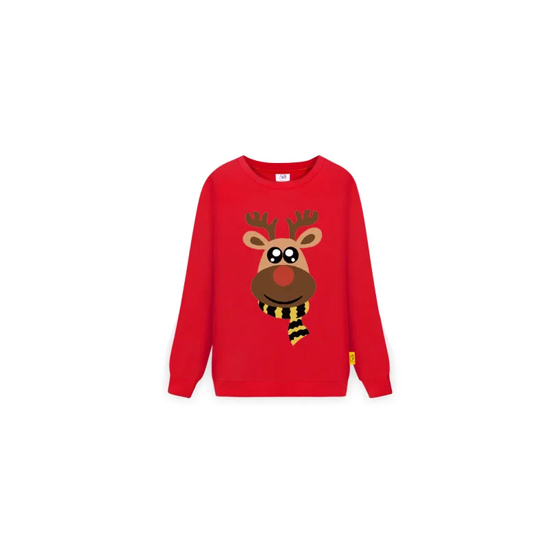 Г., новогодний хлопковый свитер для папы, мамы, дочки и сына одежда для всей семьи Одинаковая одежда для семьи - Цвет: Красный
