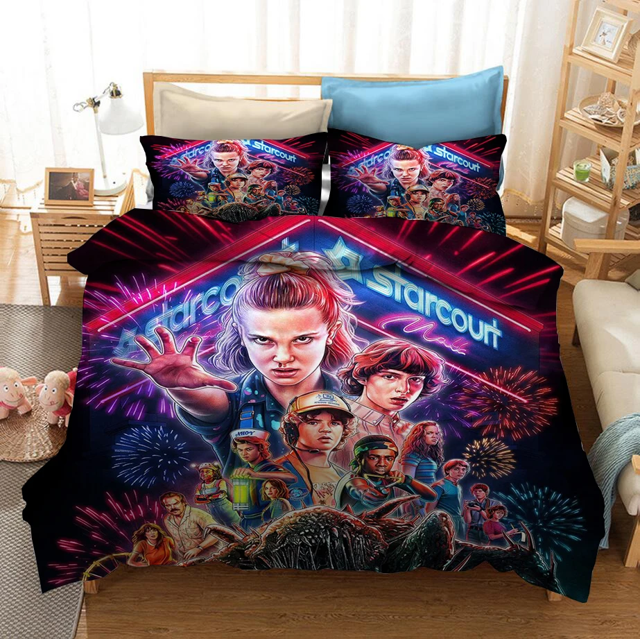 

3D Fashion Printed Stranger Things Bedding Set Duvet Cover Set Design Bedclothes Fascinating Bed Sheet Set Comforter Bedding Set