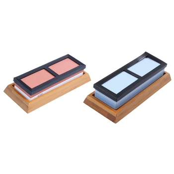 

2 Set Sharpening Stone for Knives, Professional Waterstones Combination - 1000/4000 Grit & 2000/6000 Grit