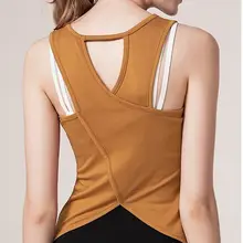 Cross Back жилет для йоги без рукавов майки для фитнеса спортивные топы для бега спортивная рубашка тренировочная ткань для женщин