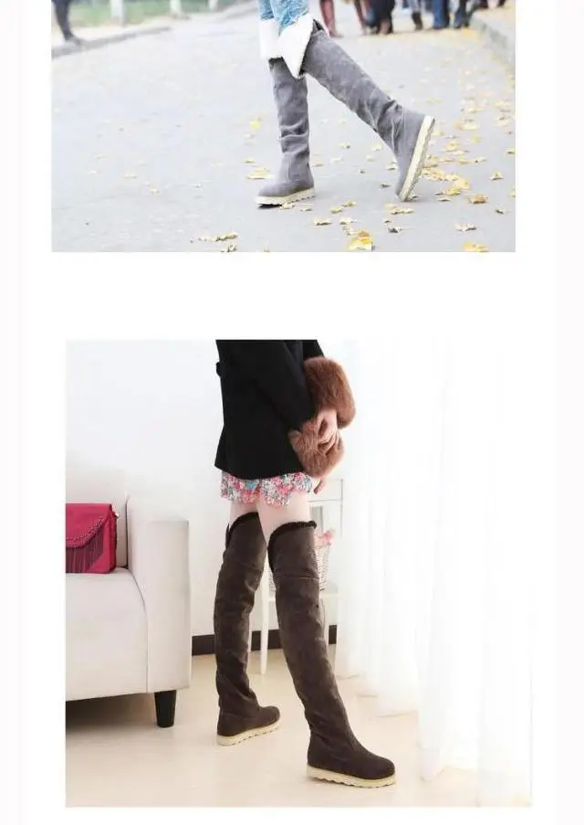 DIJIGIRLS/Botas femininas; обувь выше колена на плоской подошве; Блестящие Зимние сапоги; теплая плюшевая обувь; женские зимние сапоги martin В рыцарском стиле; Прямая поставка