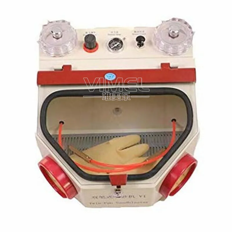 Стоматологический пескоструйный аппарат с двумя ручками, Электрический пескоструйный аппарат, стоматологическое лабораторное оборудование со светодиодами