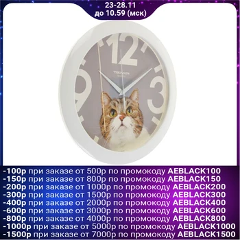 

Wall clock, series: Animal world, "Cat", white rim, 29x29 cm 2584135