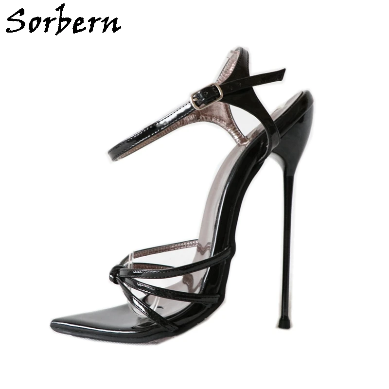 Sorbern китайский размер 38 52 супер тонкий металлический высокий каблук 16 см сандалии