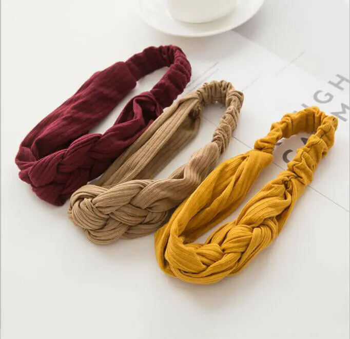

Women Girl Turban Stripe Elastic Head Wrap Headband Twisted Knotted Spa Hairband Women Headwear